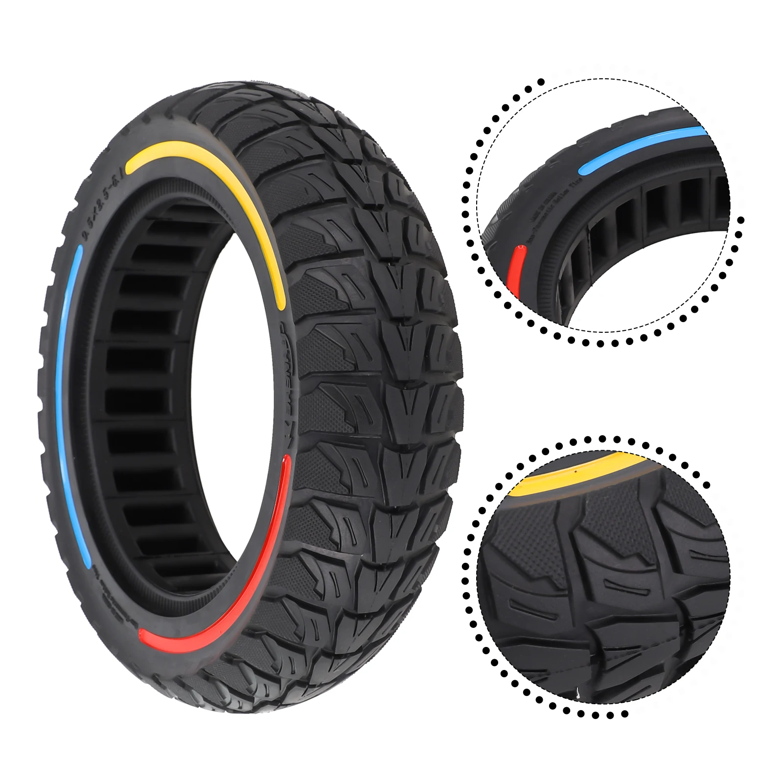 9.5 Inch 9.5x2.5 Solid Tire For NIU KQI3 9.5x2.50-6.1 Color Rubber Tyre Replacement Electric ScooterAccessories