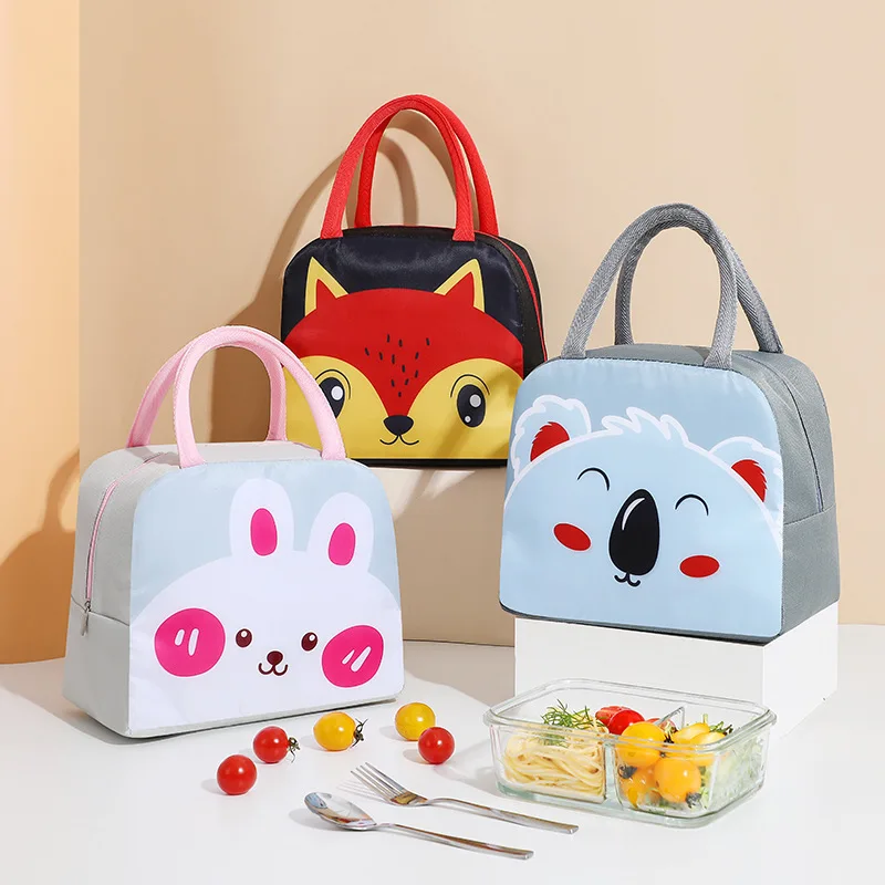 Cartoon Cute Lunch Box Bag Portable Bento Bag To Work and School with Rice Insulation Bag
