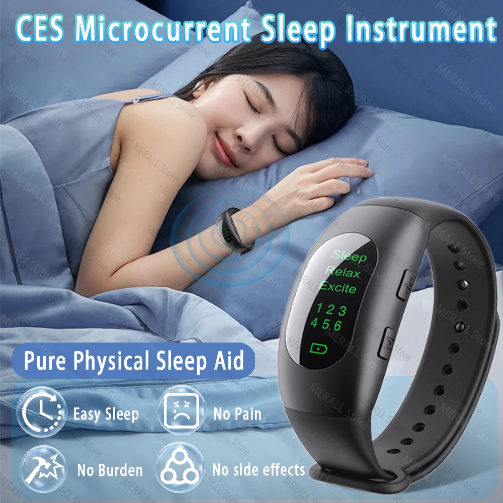 CES Sleep Aid Device Microcurrent Sleep Instrument Pulse Sleeping Anti-anxiety Relieves Insomnia Hypnosis Device Help Sleep Tool