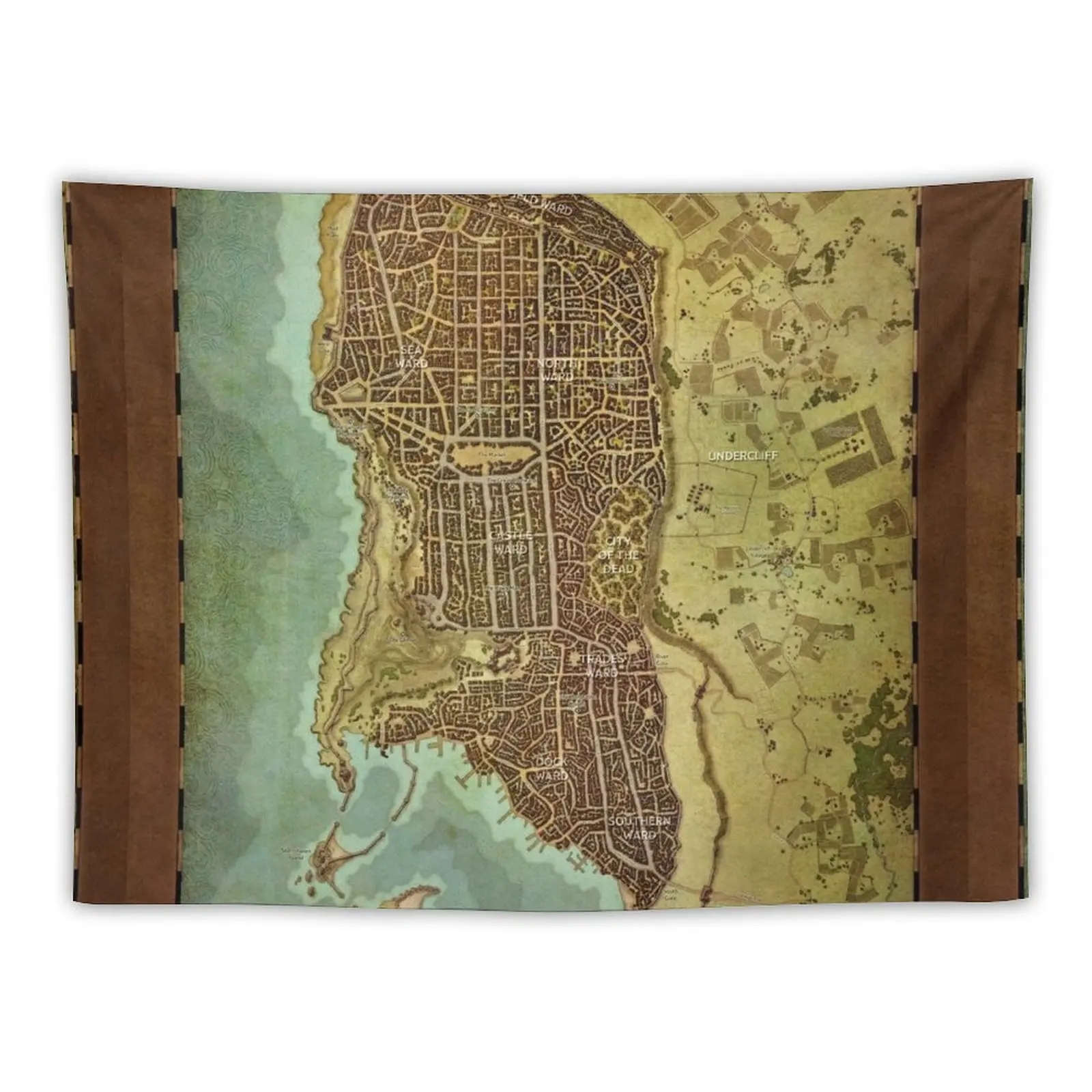 

Waterdeep City Map 2 Tapestry Decoration For Rooms On The Wall Wall Hanging Decor Kawaii Room Decor Tapestry