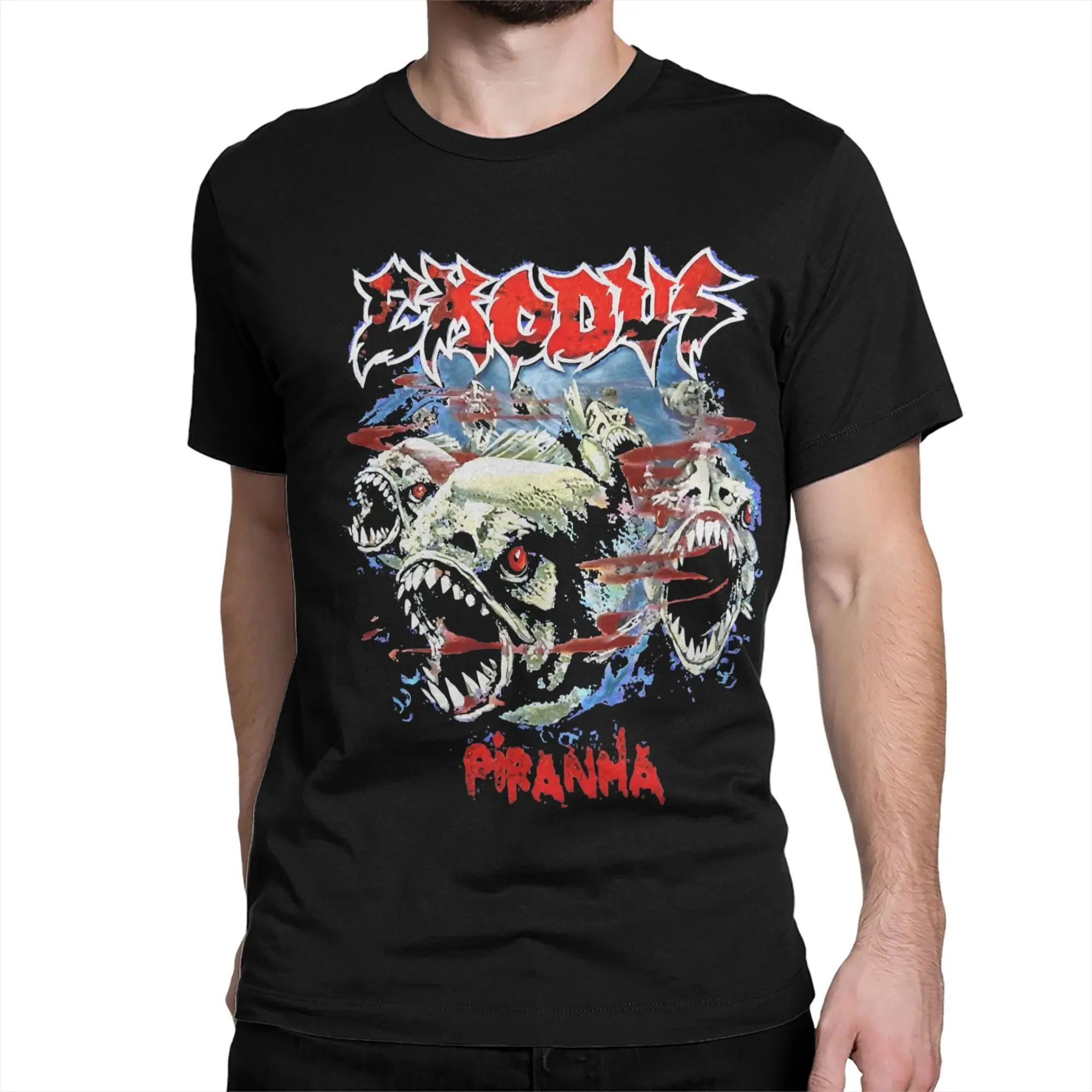 Camiseta para hombre y mujer, banda de Metal Exodus Bonded By Blood, divertidas camisetas de algodón puro, camiseta de manga corta, ropa de cuello redondo