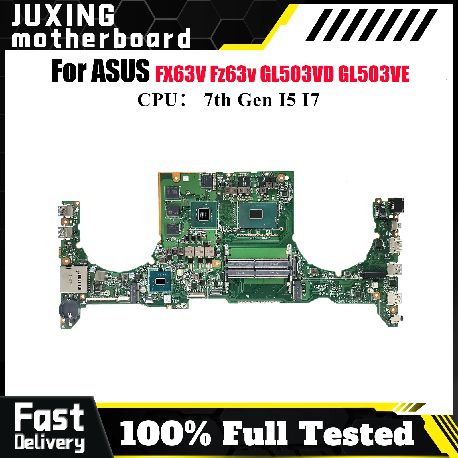 

GL503VD Материнская плата для ноутбука ASUS ROG Strix GL503V FX63V GL503VD Fz63v GL503VE Материнская плата для ноутбука с процессором I5 I7 100% тестирование ОК