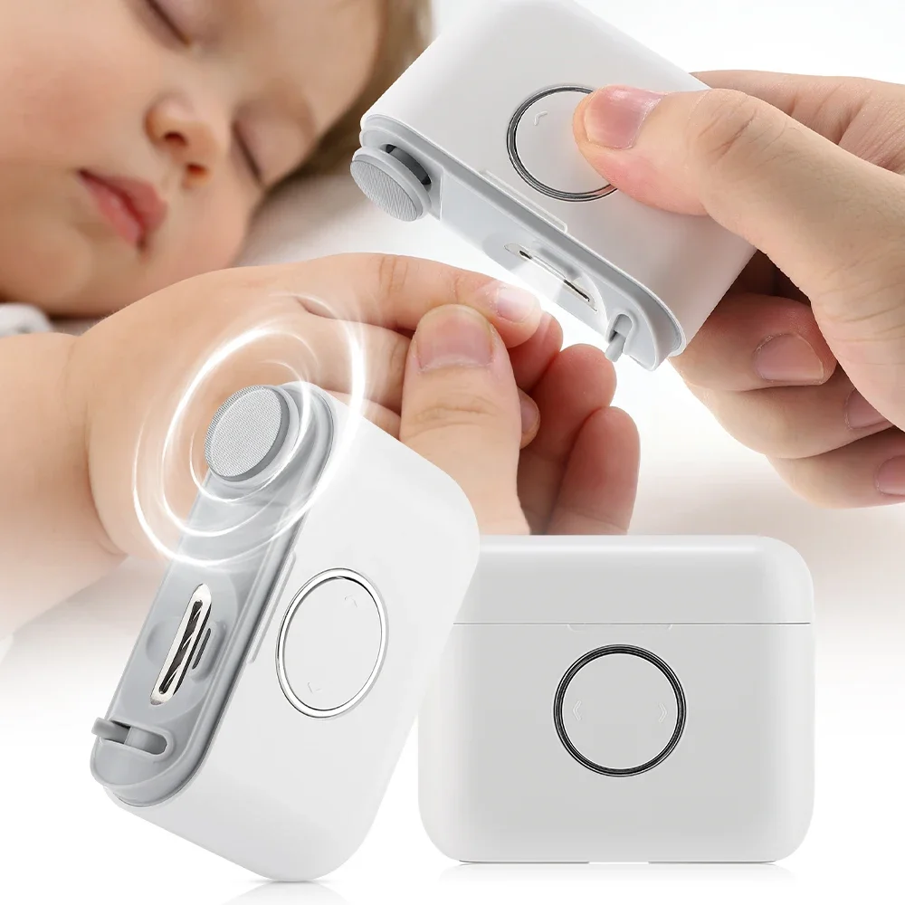 

Электрический автоматический триммер для ногтей для взрослых и детей, перезаряжаемый, безопасный, с улучшенными узкими и широкими режущими головками и LED-подсветкой