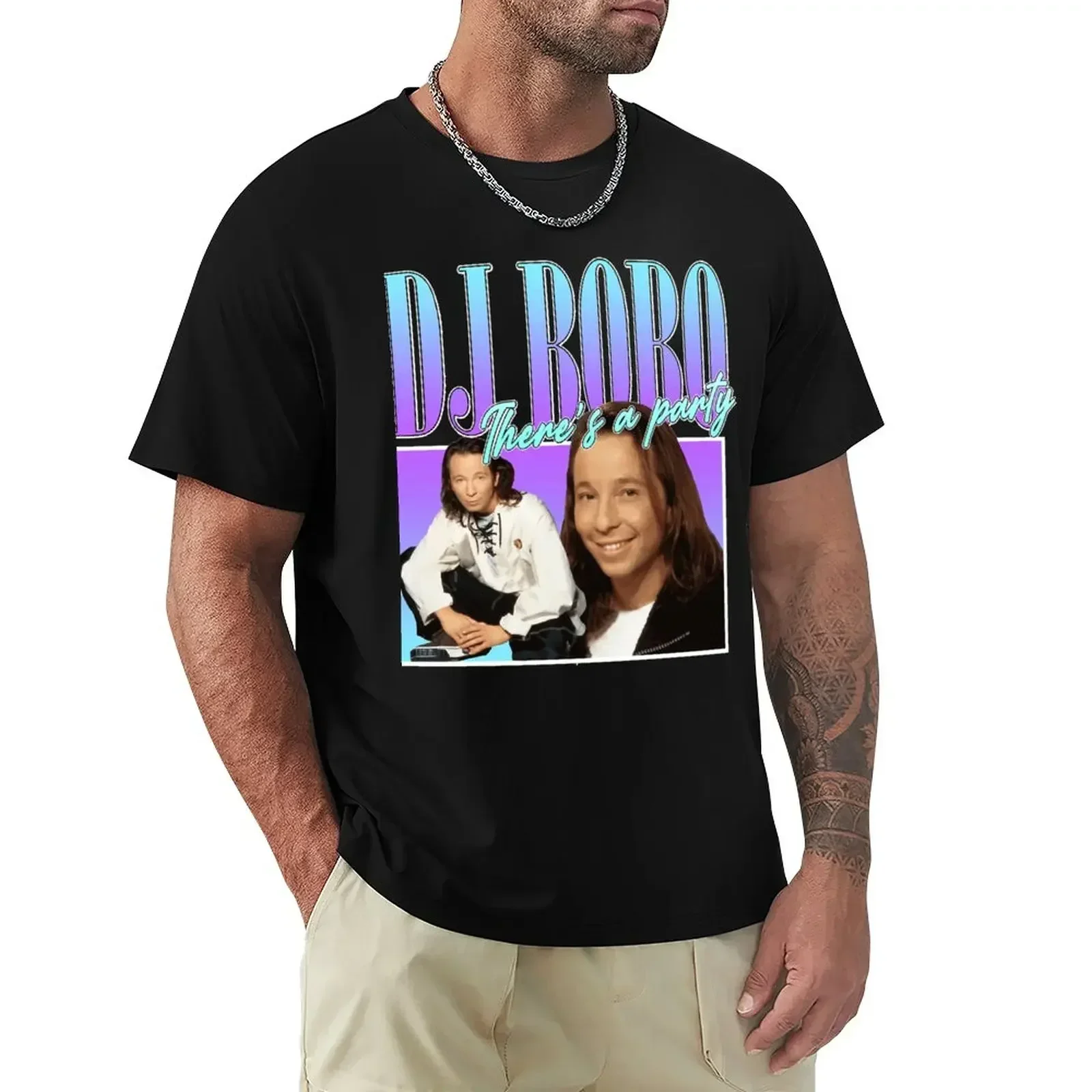 Dj Bobo 90S Style Eurodance T-Shirt Graphic T Shirts Short T-Shirt Custom T Shirts Design Your Own O-Neck T Shirts For Men