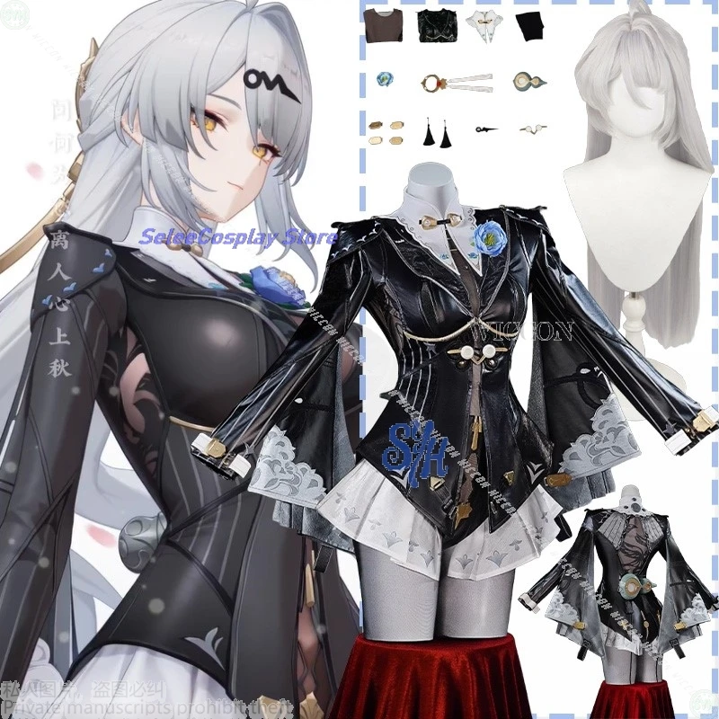 

Halloween Costume Woman Game Zenless Zone Zero Cosplay Yixuan Costume Trails Of Ink Fashion Women Black Jirai Kei Uniform Dress