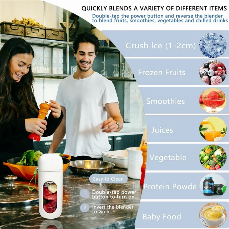 X11A Portable Juicer Blender Bottle Home Electric Juicer Portable USB Rechargeable Blender