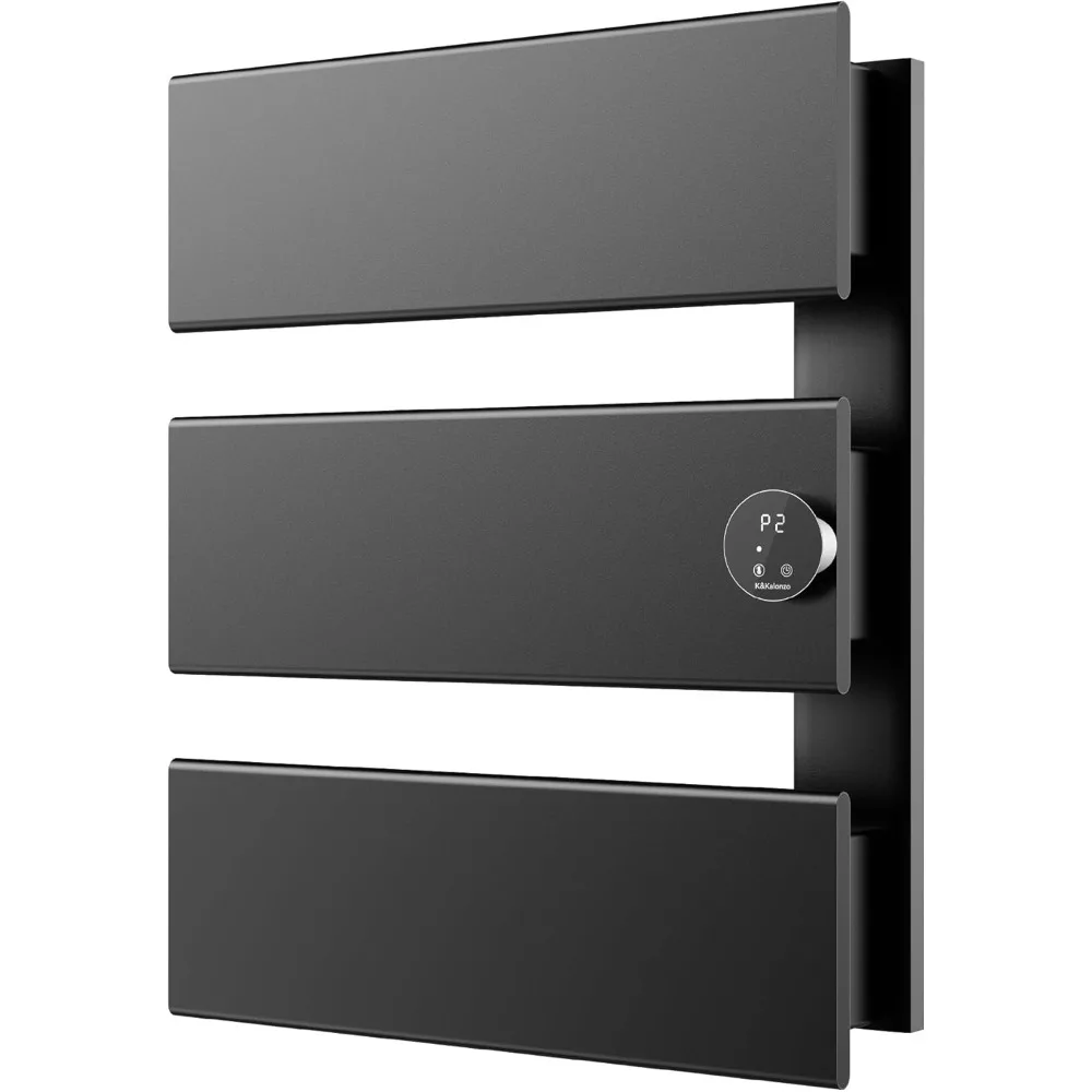 

K&KALONZO Electric Towel Warmer, 18.35 W x 22.8 H Wall-Mounted Towel Heater with Built-in Timer, Waterproof Aluminum Towel Warme