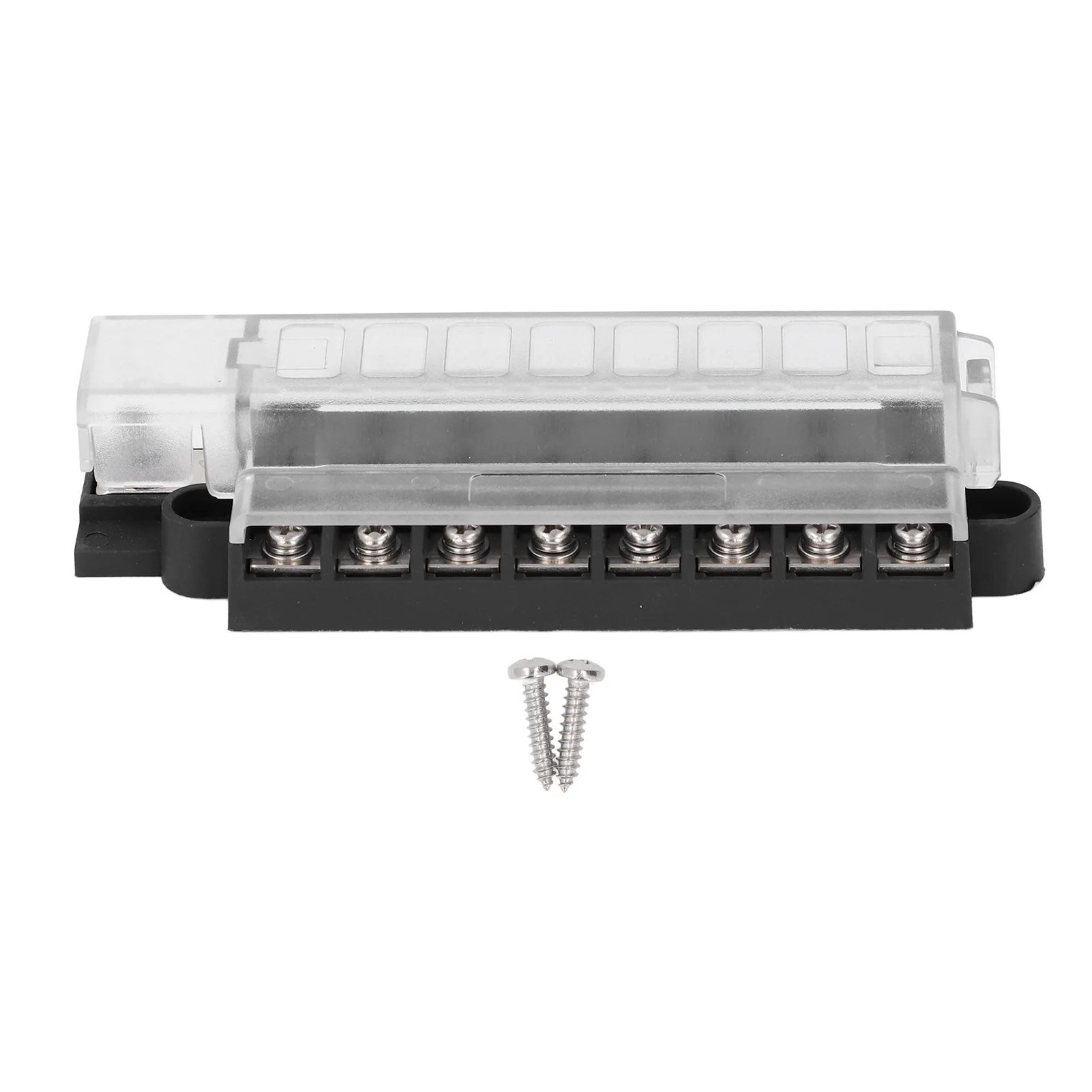 1 in 8 Out Blade Fuse Box Compact Transparent Cover ATO ATC 8 Way Blade Fuse Block Holder 32VDC 100A