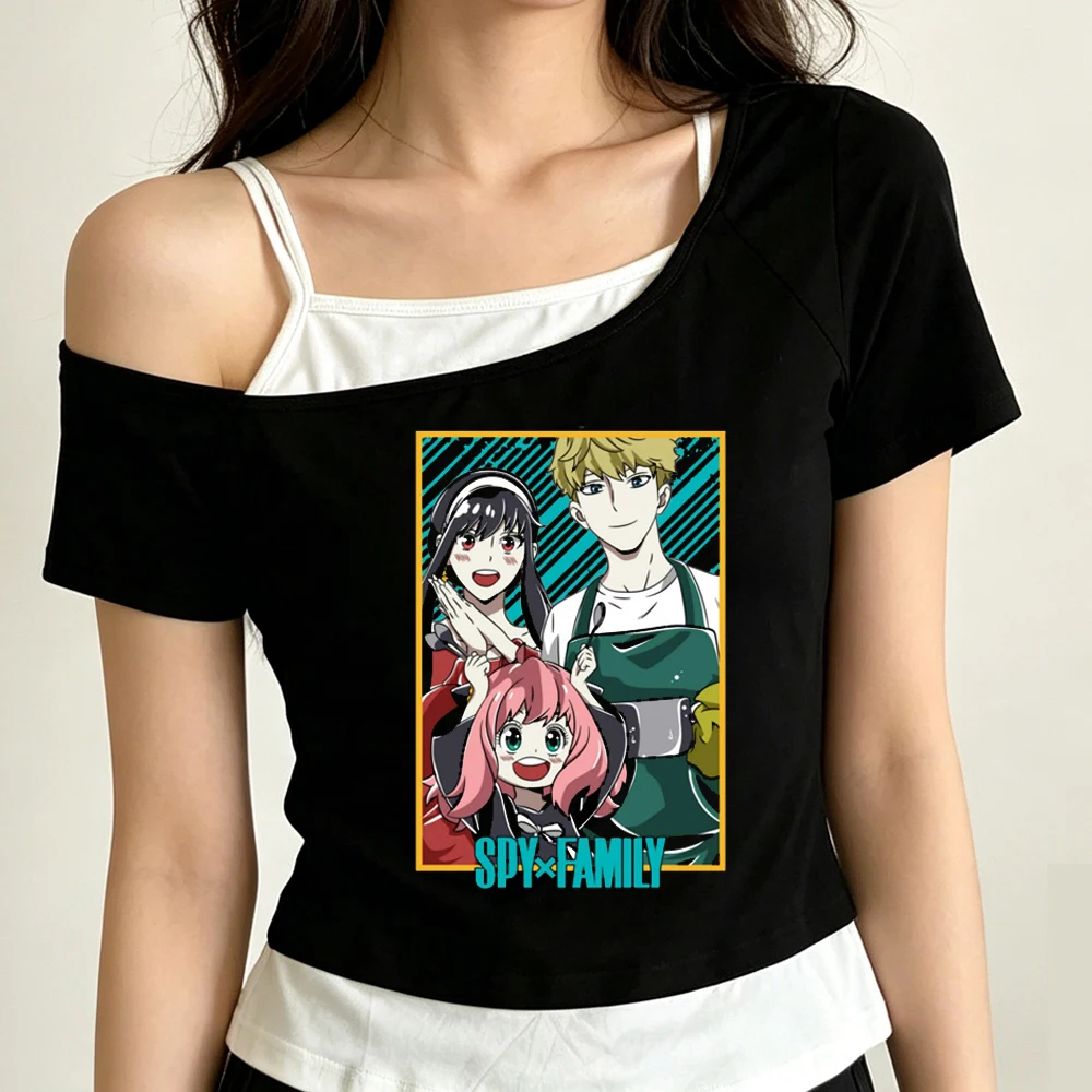 Spy x Family crop top women party dollette meme japan gyaru tshirt clearance sales jojifuku cute scene  y2k