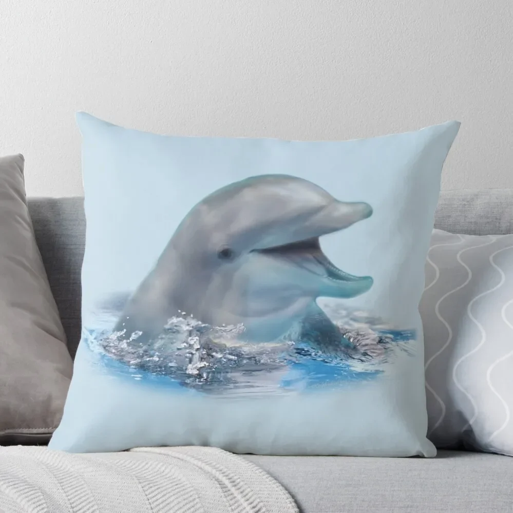 

Happy Dolphin Throw Pillow Sofa Cushions Cover Cushion Child christmas decorations for home 2024