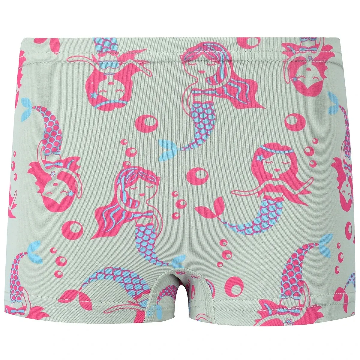 Girls 3 Pack Mermaid White Swan Boxer Cotton Underwear