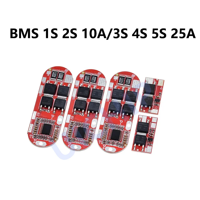 Bms 1s 2s 10a 3s 4s 5s 25a Bms 18650 Li-ion Lipo Lithium Battery Protection Circuit Board Module Pcb Pcm 18650 Lipo Bms Charger