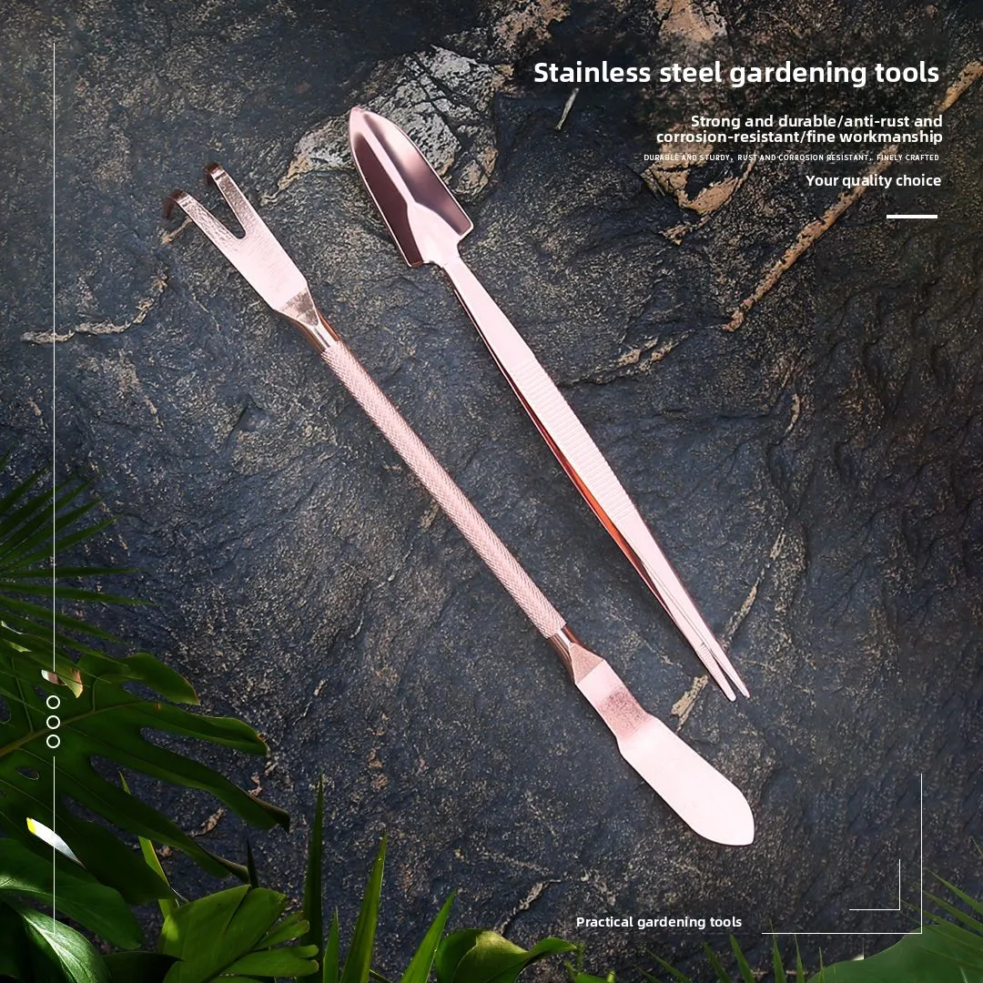 

Пинцет для бонсай, садоводство, ручная обрезка, посадка цветов, граблирование двойного назначения, инструмент для моделирования лопаты для компакционирования почвы