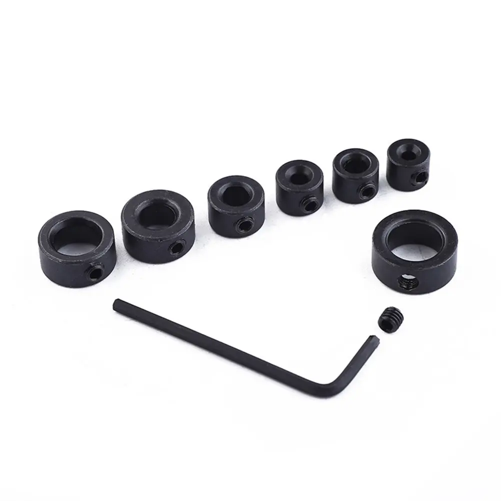 

7Pcs Drill Stop Ring Bit Adjustable 3-12Mm Drill Bit Depth Control Tool for Consistent Hole Depth and Mortise