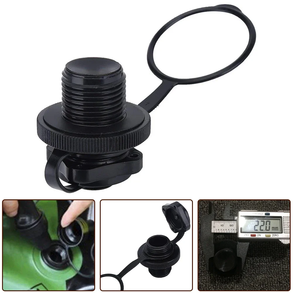 1pc 2in1 Inflation Valve Boston Spiral Nozzle Air Valve Nozzle Cap Inflatable Boat Kayak Mattress Pump Boat Accessory    N E W