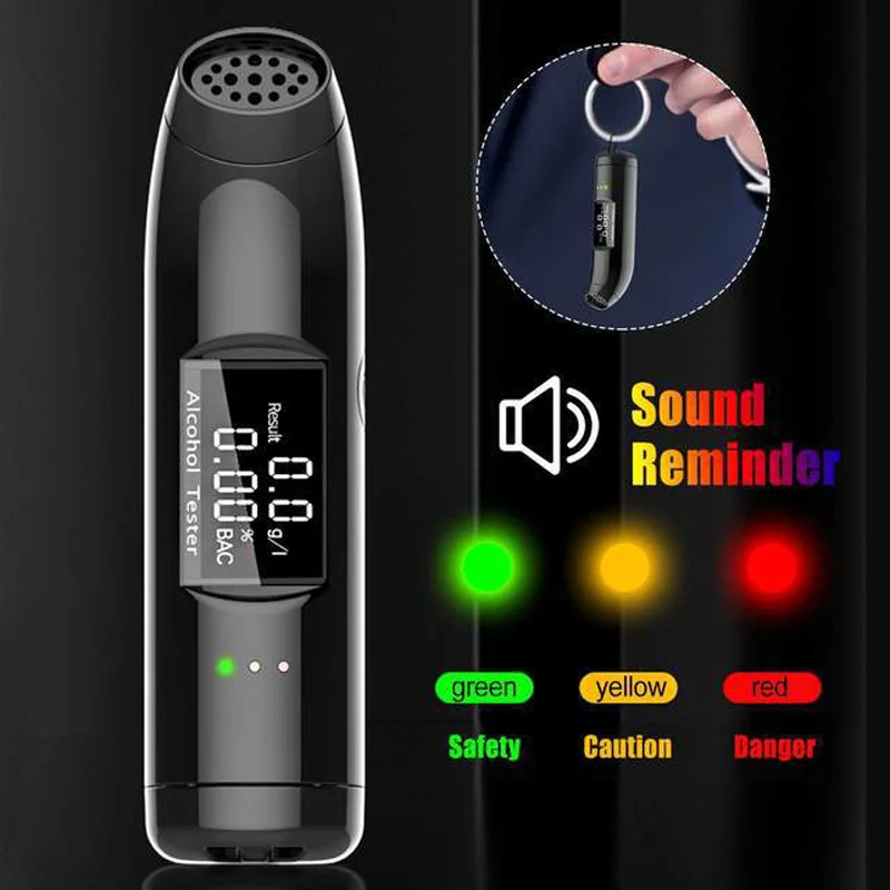 Wine Checking Drive Air Blowing Detector Portable Vehicle Mounted Alcohol Tester Charging High Precision Digital Display