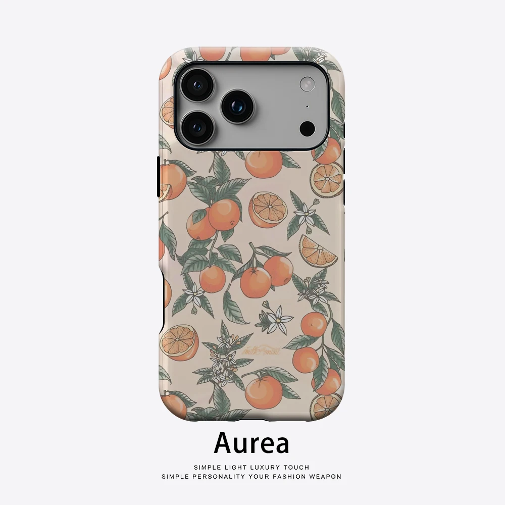 Tangerine Bloom Handyhülle für magnetische Handyhülle für iPhone 17 16 15 14 13 Pro Max Plus, einzelne doppelschichtige robuste Hülle