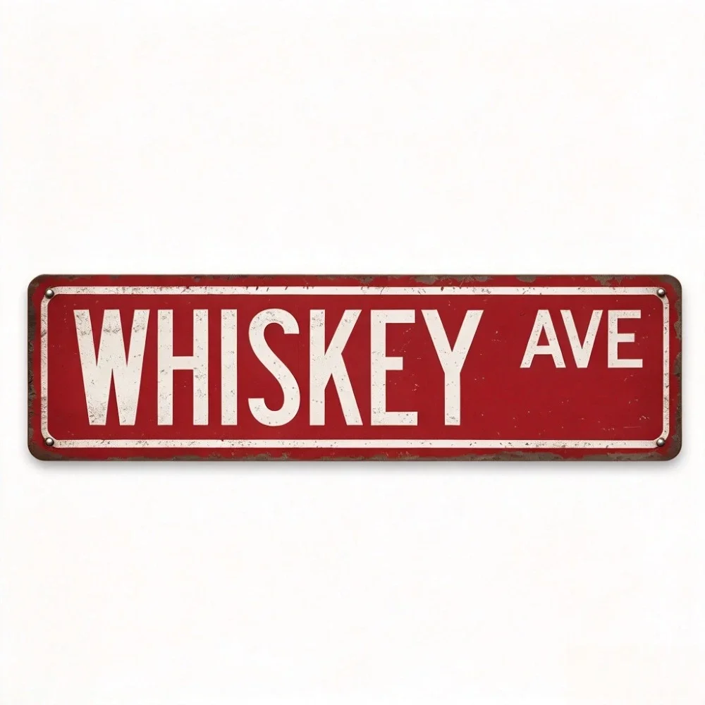 CIFBUY Retro Vodka Whiskey Tequila Street Signs Aluminum Wall Art Waterproof Metal Tin Sign Home Bar Kitchen Office Decor Gift