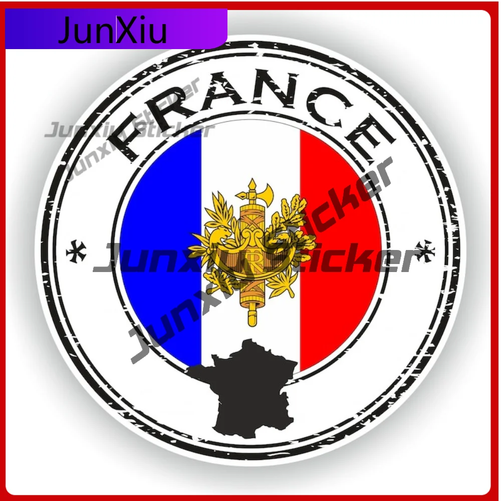 France Seal Sticker Round Long Lasting Vehicle Sticker For Window Boat Scratch Cover Decoration Auto Accessories Exterior Vinyl