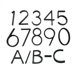 127mm Floating House Number Letters Big Modern Door Alphabet Home Outdoor 5 In.black Numbers Address Plaque Dash Slash Sign #0-9