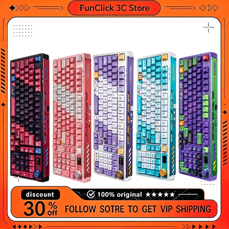 Original VALKYRIE VK99 Mechanical Keyboards RGB Wireless Bluetooth 2.4G Wired 3-Mode Full Key Hot Swapping Gaming Keyboard Gifts