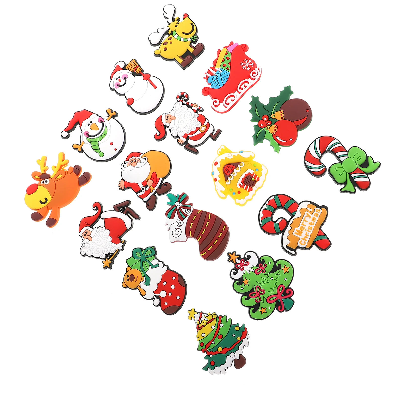 

16 Pcs Magnet Christmas Fridge Magnets s Gifts Cartoon Child Refrigerator Decals