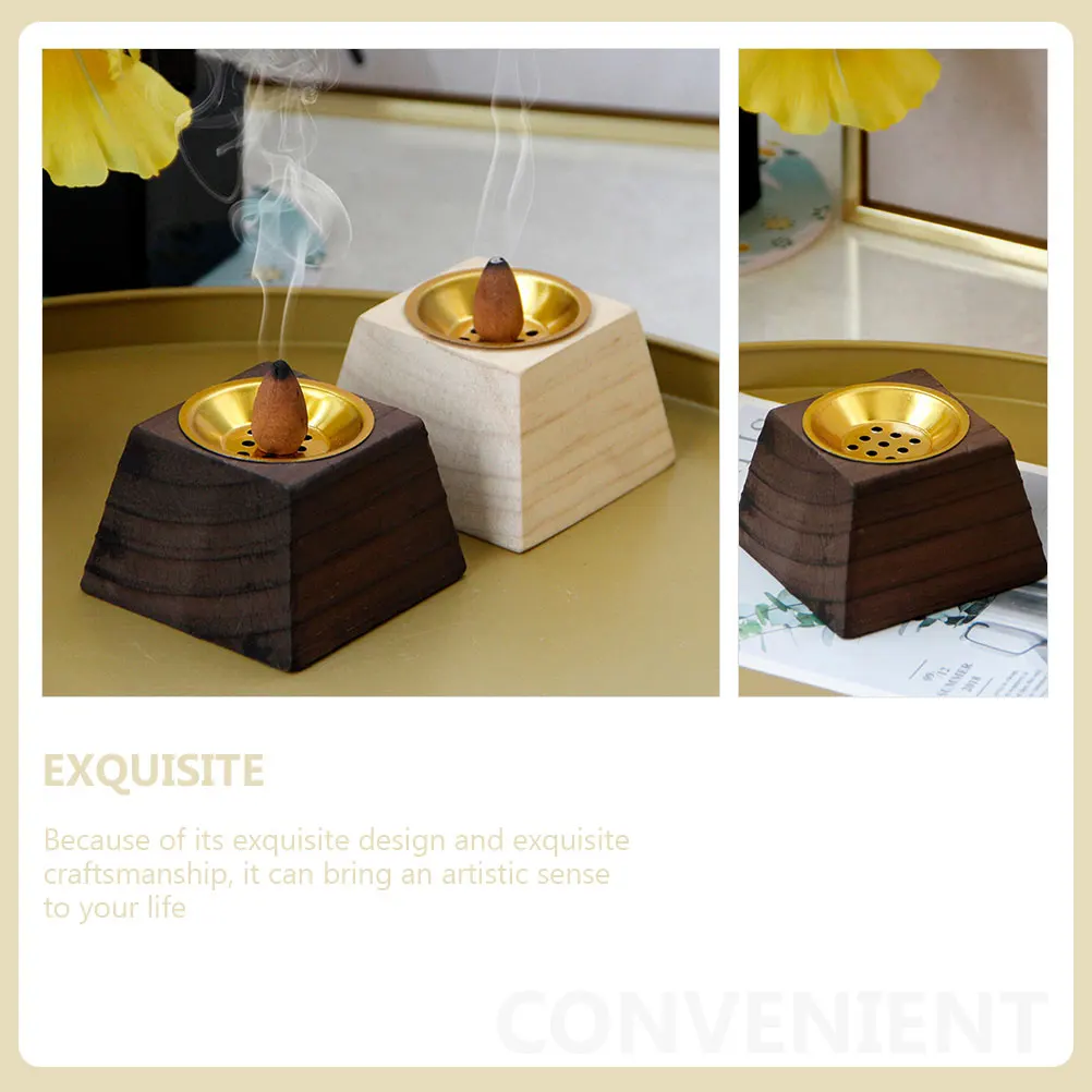 

Compact Black Incense Holder Desktop Censer Japanese Incense Holder Burner Tray Retro Home Office Decor Gift For Christmas