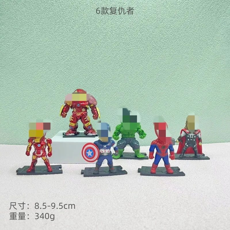 6p 10cmq Versione Bobblehead Giocattolo Marvel Periferica Bambola Avengers 6 Will Bobblehead Figura Iron Spider-Man Figura della squadra americana