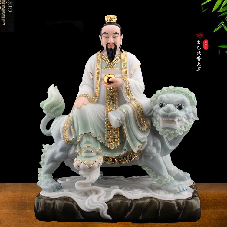 Taoism Buddhism high grade Tianzun TAI YI ZHEN REN God buddha statue home family safety health Exorcism efficacious Talisman