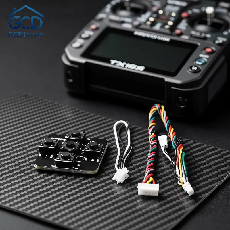 Foxeer FPV Camera Button Control Board with 5 Tactile Buttons Connecting Cables for FPV Freestyle Drone Repair Parts