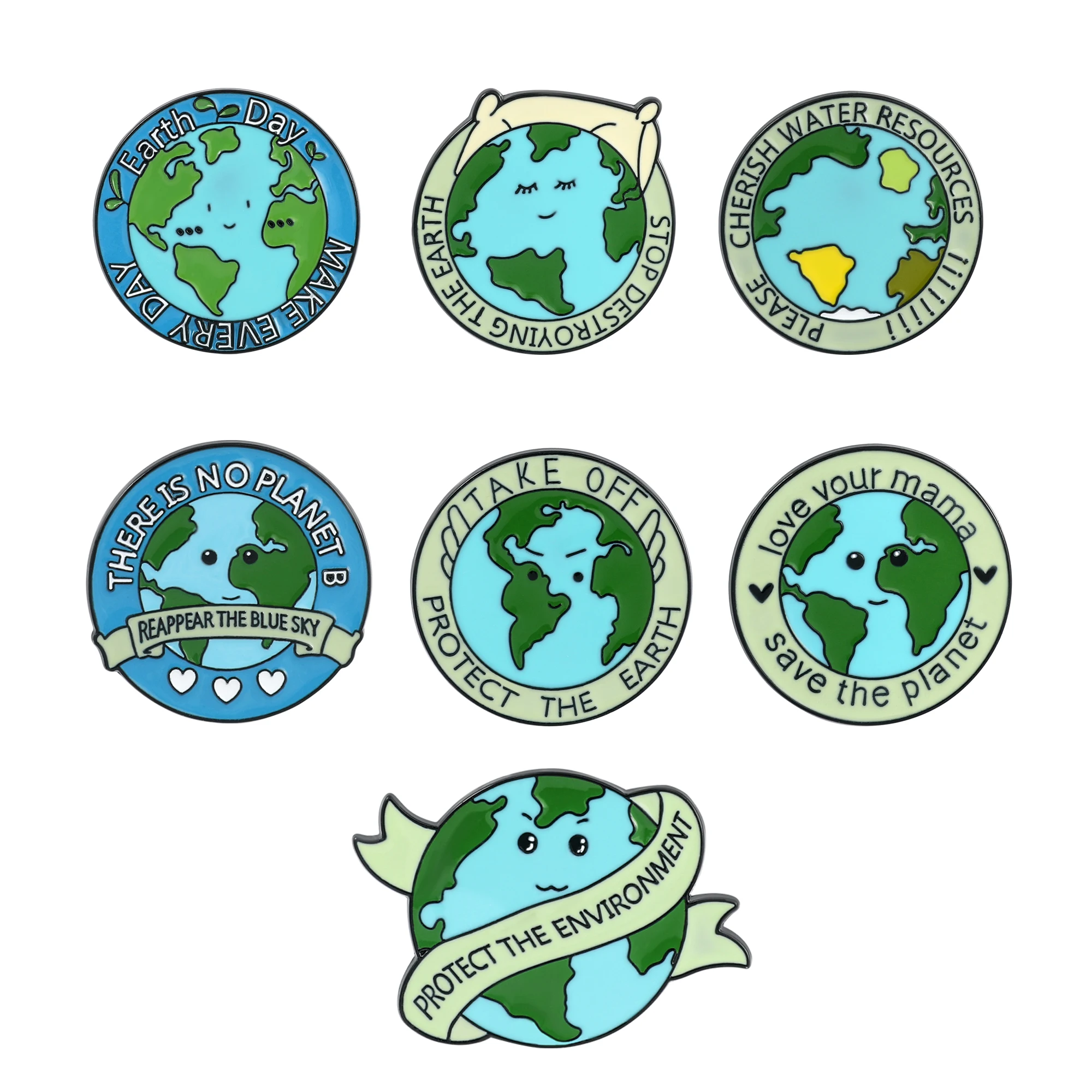 Save Earth Brooch Save Water Brooch Environmental Brooch Protection Earth Environment  Brooch Badge Save Earth Lapel Pin