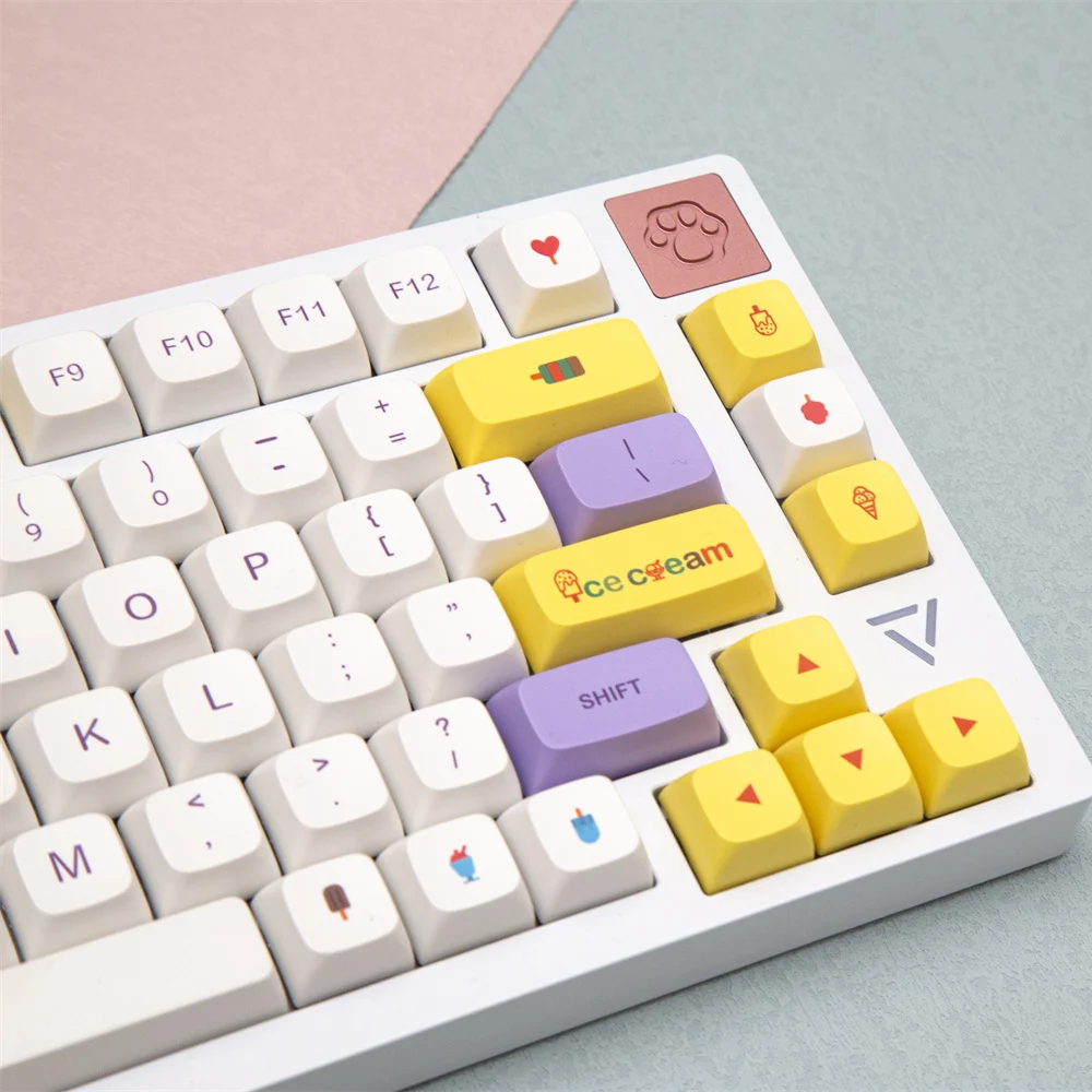 135 tasti Ice Cream XDA Keycaps sublimazione della tintura giapponese coreano russo PBT Keycap per MX Switch tastiera meccanica tasti Caps fai da te