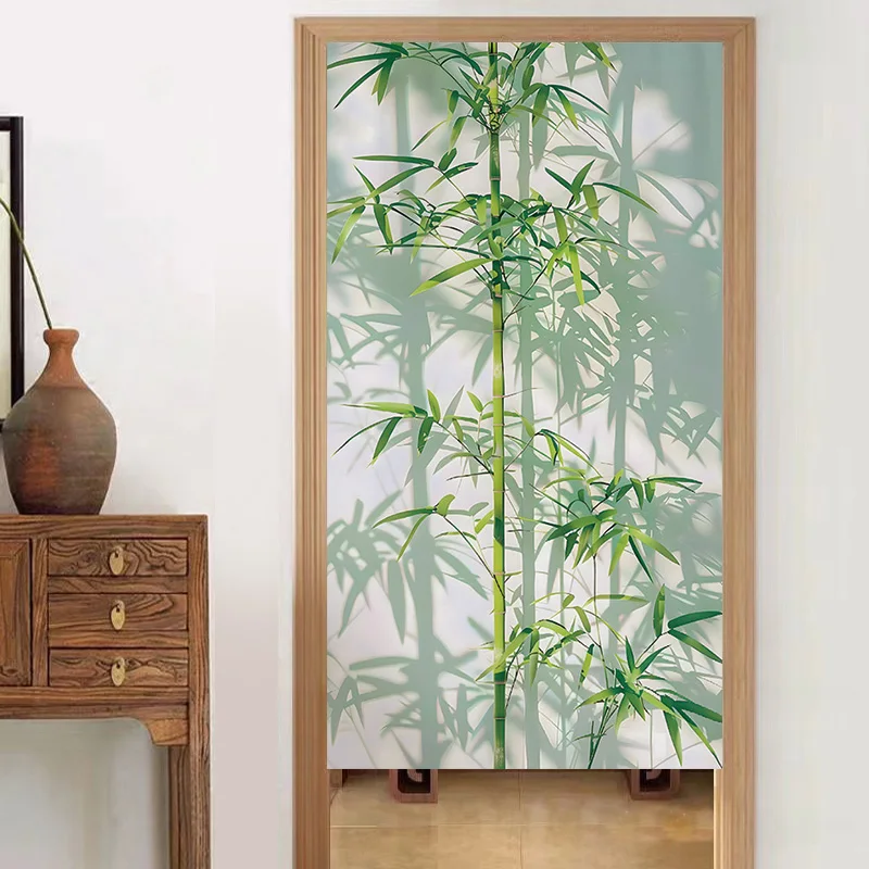 

Новая китайская бамбуковая светопрозрачная занавеска-перегородка для дверей, для ванной комнаты и спальни, подвесная тканевая штора для домашнего использования