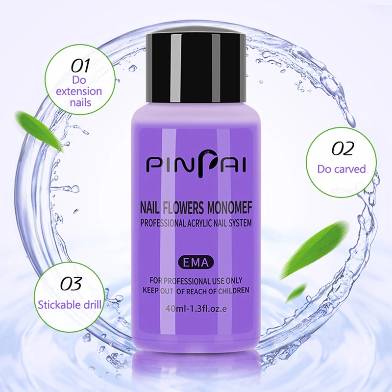 1Pc 40Ml Acrylic Chất Lỏng Đơn Phân Pha Lê Acrylic Móng Tay Nghệ Thuật Bấm Móng Tay Khắc Không Bị Ngả Vàng Cho Acrylic Bột bụi Móng Tay