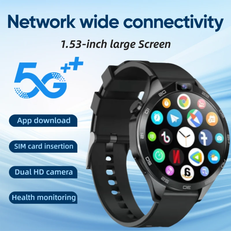 

Умные часы X11 5G Android 8,1, 1,85-дюймовый TFT-экран, двухкамеры HD мощностью 200 Вт, GPS, разрешение 400*400, 1380 мАч