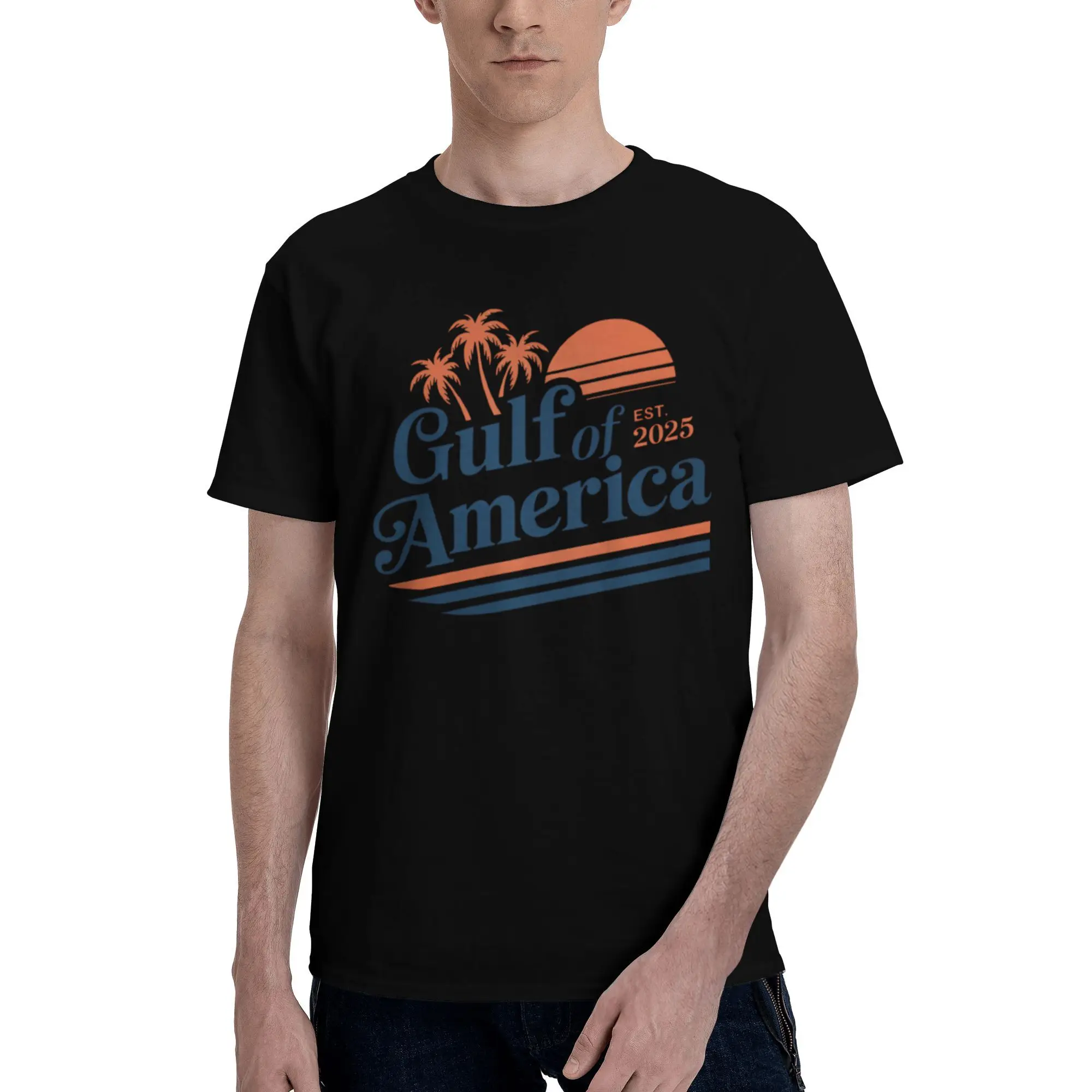 

Custom Cool Gulf Of US America T Shirt Men Short Sleeve 100% Cotton T-shirt Casual Tee Tops Streetwear Tshirt