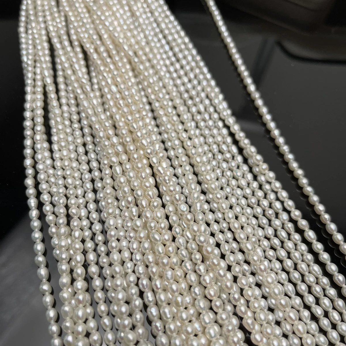 AAA 3–4mm High-Quality Rice-Shaped Natural Freshwater Pearl Semi-Finished Beads for Jewelry Making DIY Women Necklaces Bracelets