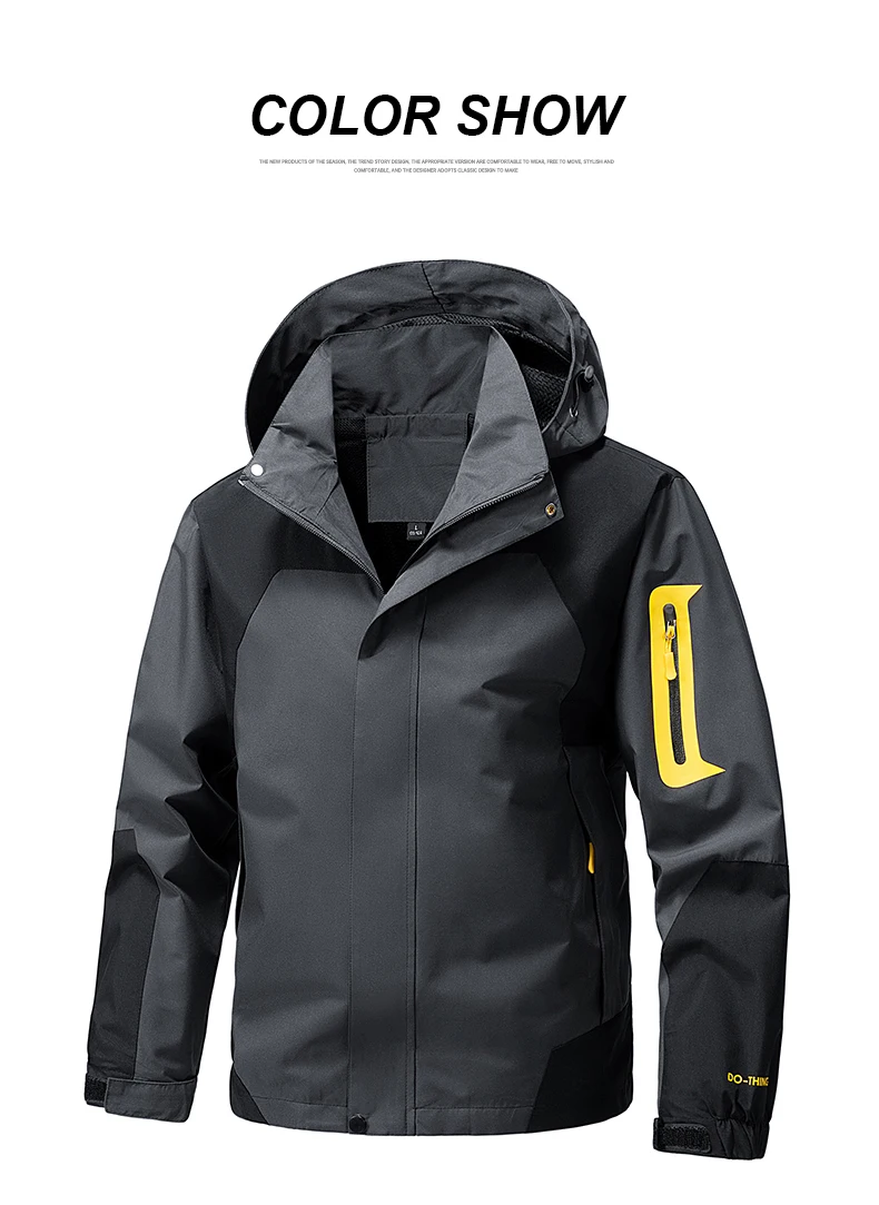 CHRLCK Unisex Wasserdichte Laufjacken Winddichte Windjacken Frühling Herbst Frauen Wandern Camping Angeln Trekking Mäntel – Detail 3