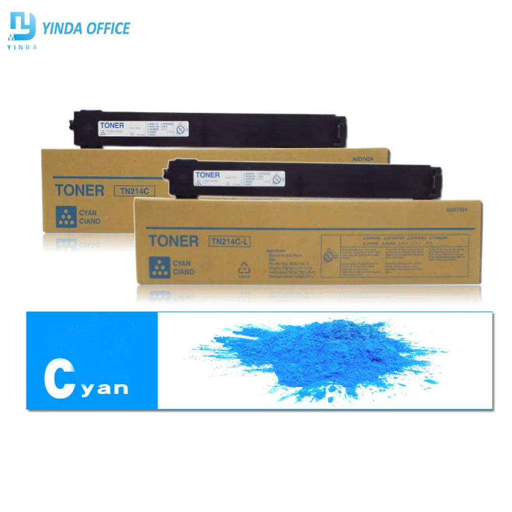 

1pc TN214 TN BK440g CMY340g Toner Cartridge For Konica Minolta Bizhub C200 C210 C7720 C7721 Toner Powder Compatible