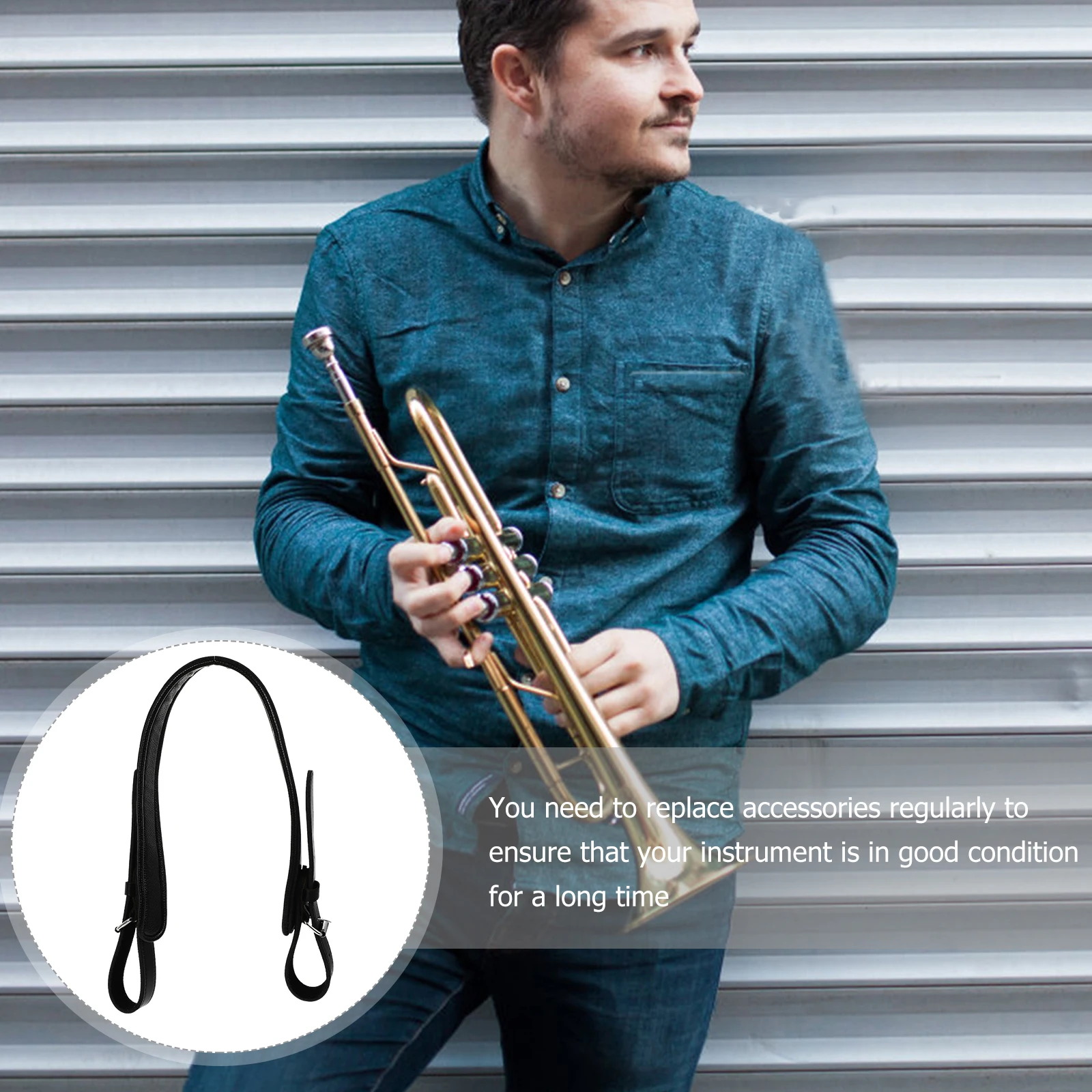 

1pc Durable Tuba Strap Adjustable Tuba Shoulder Belt For Adults Wear-Resistant Instrument Accessory Musical