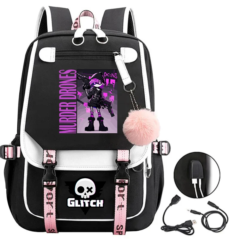 Fashion Backpack for Teenager Murder Drones Uzi School Bags for Girls High Quality Students Schoolbag Women Outdoor Backpacks