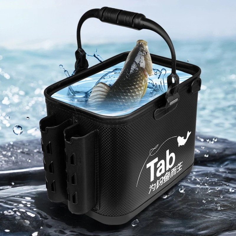 

Hard-Shell Scratch-Resistant Bucket, Non-Collapsible Waterproof Leak-Proof, Portable Small Live Fish Tank for Stream Lure