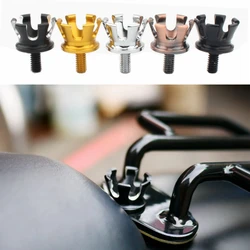 Motorcycle Crown Style Seat Bolt Screw Nuts Mount Knob Cover for Harley Sportster Dyna Fatboy Road King Softail Street Bob 96-21