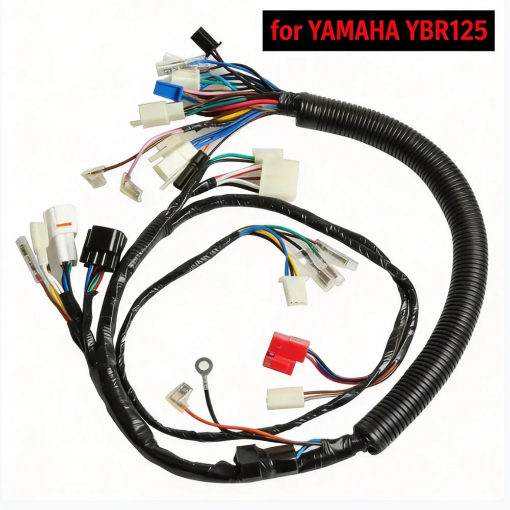Arnés de cableado completo YBR125, cable receptáculo de cableado para accesorios de motocicleta YAMAHA YBR125 YBR YB 125
