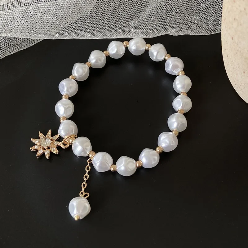 South Korea's New Bracelet Fashion Simple Double - Layer Pearl Bracelet Sen Fashion Accessories Women