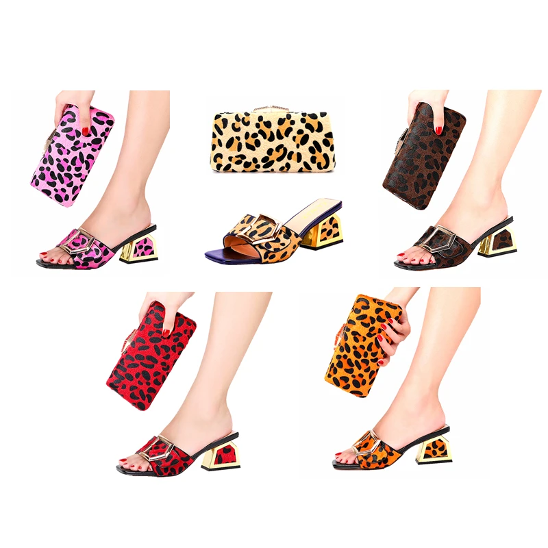 Italy, Design, Leopard Print, Fashion, Women, Fashion Slippers, Fit, Summer, Wedding, Party, Travel, Large Size, 38 To 43