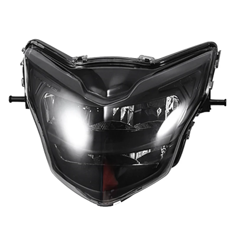AASS-Motorcycle Parts Front Headlight Fairing Smoked Shell For  LC135 V2 V6 Clip Head Light LED Spoiler Mask Cover Dirt Bi