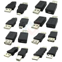 1PCS/lot 2.0USB adapter Mini 5P to A Male/Female Micro to USB Female/Male Android data Square T-port converter