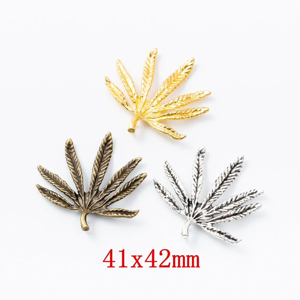 9pieces（maple leaves）vintage zinc alloy charm metal pendant DIY jewelry discovery making accessories1001