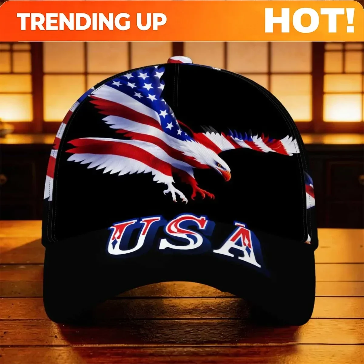 Custom Hats 1pc USA Patriot Baseball Cap Gift For Dad Summer Style Breathable Lightweight Fishing Trip Tennis Travel Anniversary
